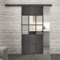 Glasschiebetür BLACK-LINE Loft Schwarzeisen Genietet 31 Auf Klarglas