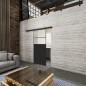 Glasschiebetür BLACK-LINE Loft Schwarzlack 22 Blickdicht