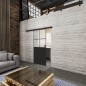 Glasschiebetür BLACK-LINE Loft Schwarzlack 24 Blickdicht