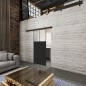 Glasschiebetür BLACK-LINE Loft Schwarzlack 25 Blickdicht