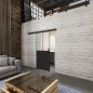 Glasschiebetür BLACK-LINE Loft Schwarzlack 26 Blickdicht