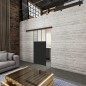Glasschiebetür BLACK-LINE Loft Schwarzlack 29 Blickdicht