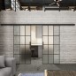 Glasschiebetür BLACK-LINE Loft Schwarzlack 10 Blickdicht