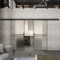 Glasschiebetür BLACK-LINE Loft Schwarzlack 18 Blickdicht