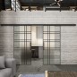 Glasschiebetür BLACK-LINE Loft Schwarzlack 19 Blickdicht