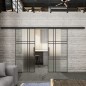 Glasschiebetür BLACK-LINE Loft Schwarzlack 20 Blickdicht