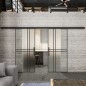 Glasschiebetür BLACK-LINE Loft Schwarzlack 21 Blickdicht