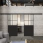 Glasschiebetür BLACK-LINE Loft Schwarzlack 24 Blickdicht