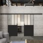 Glasschiebetür BLACK-LINE Loft Schwarzlack 30 Blickdicht