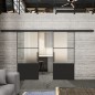 Glasschiebetür BLACK-LINE Loft Schwarzlack 33 Blickdicht