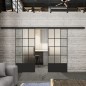 Glasschiebetür BLACK-LINE Loft Schwarzlack 37 Blickdicht