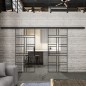 Glasschiebetür BLACK-LINE Loft Schwarzlack 13 Auf Klarglas Glasschiebetür BLACK-LINE Loft Schwarzlack 13 Auf Klarglas