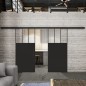 Glasschiebetür BLACK-LINE Loft Schwarzlack 29 Auf Klarglas