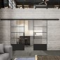 Glasschiebetür BLACK-LINE Loft Schwarzlack 31 Auf Klarglas