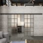 Glasschiebetür BLACK-LINE Loft Rosteisen Genietet 09 Blickdicht