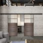 Glasschiebetür BLACK-LINE Loft Rosteisen Genietet 13 Blickdicht