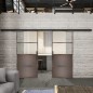 Glasschiebetür BLACK-LINE Loft Rosteisen Genietet 14 Blickdicht