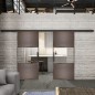 Glasschiebetür BLACK-LINE Loft Rosteisen Genietet 27 Auf Klarglas
