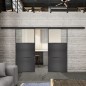 Glasschiebetür BLACK-LINE Loft Schwarzeisen Genietet 15 Blickdicht
