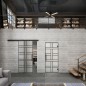 Glasschiebetür BLACK-LINE Loft Schwarzlack 13 Blickdicht