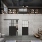 Glasschiebetür BLACK-LINE Loft Schwarzlack 27 Blickdicht