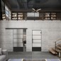 Glasschiebetür BLACK-LINE Loft Schwarzlack 31 Blickdicht