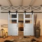 Glasschiebetür BARN-LINE - Country Weiss Rustikal Modell 33