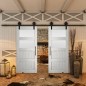Glasschiebetür BARN-LINE - Country Weiss Rustikal Modell 37