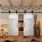 Glasschiebetür BARN-LINE - Country Weiss Rustikal Modell 38