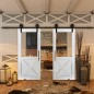 Glasschiebetür BARN-LINE - Country Weiss Rustikal Modell 52