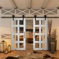Glasschiebetür BARN-LINE - Country Weiss Rustikal Modell 61