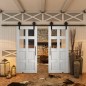 Glasschiebetür BARN-LINE - Country Weiss Rustikal Modell 62