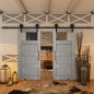 Glasschiebetür BARN-LINE - Country Graueiche Modell 34
