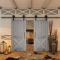 Glasschiebetür BARN-LINE - Country Graueiche Modell 50