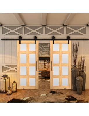Glasschiebetür BARN-LINE - Country Sonoma Eiche Model 64