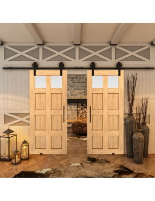 Glasschiebetür BARN-LINE - Country Sonoma Eiche Model 66