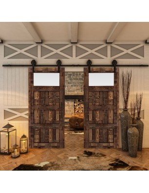 Glasschiebetür BARN-LINE - Country Altholz Astig Model 35