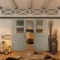 Glasschiebetür BLACK-LINE - Country Graueiche Modell 33