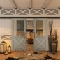 Glasschiebetür BLACK-LINE - Country Graueiche Modell 52