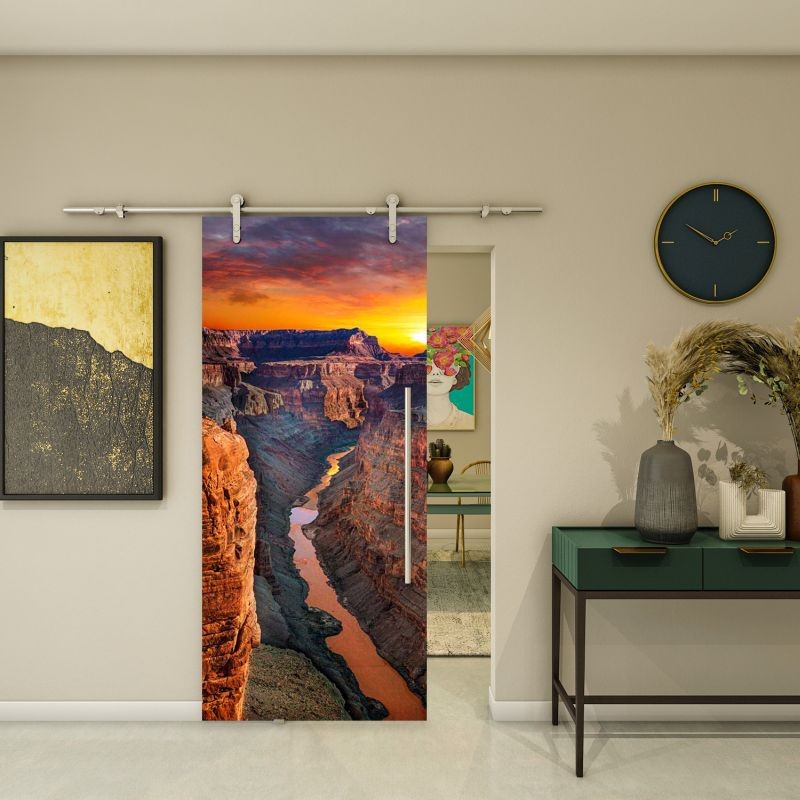 Glasschiebetür PIPE-LINE - Fotoprint Modell 171