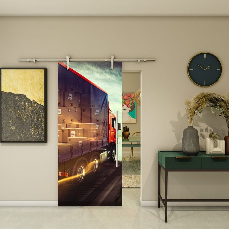 Glasschiebetür PIPE-LINE - Fotoprint Modell 261