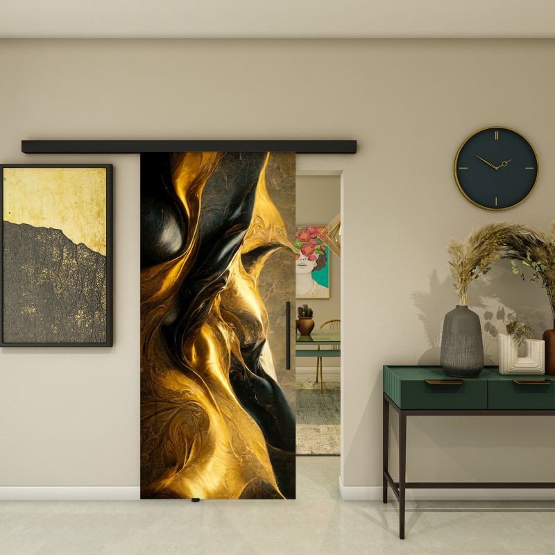 Glasschiebetür BLACK-LINE - Fotoprint Modell 10