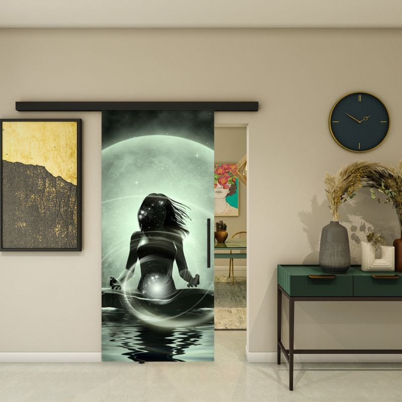 Glasschiebetür BLACK-LINE - Fotoprint Modell 38