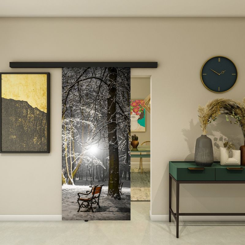 Glasschiebetür BLACK-LINE - Fotoprint Modell 46
