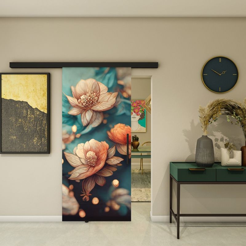 Glasschiebetür BLACK-LINE - Fotoprint Modell 55