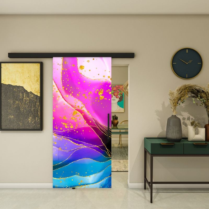 Glasschiebetür BLACK-LINE - Fotoprint Modell 79