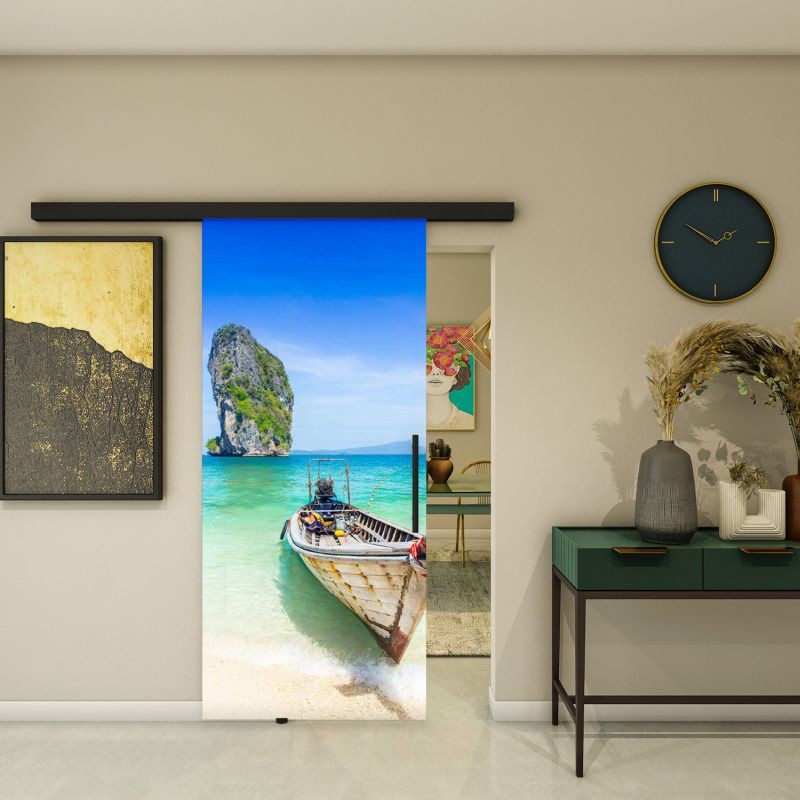 Glasschiebetür BLACK-LINE - Fotoprint Modell 120