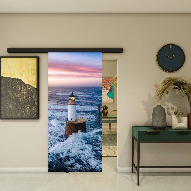 Glasschiebetür BLACK-LINE - Fotoprint Modell 124