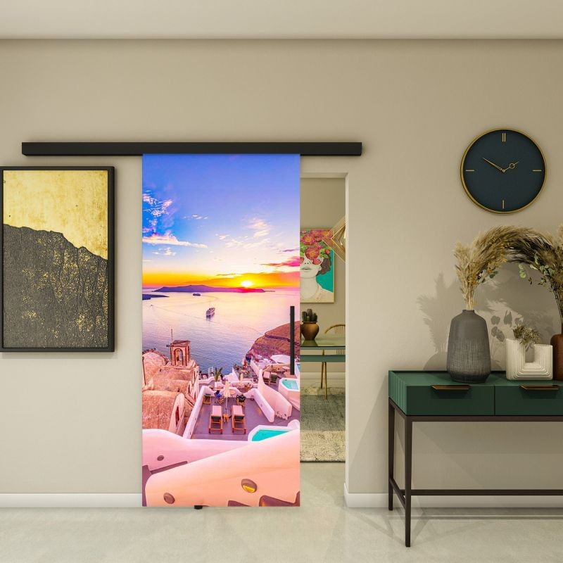 Glasschiebetür BLACK-LINE - Fotoprint Modell 125