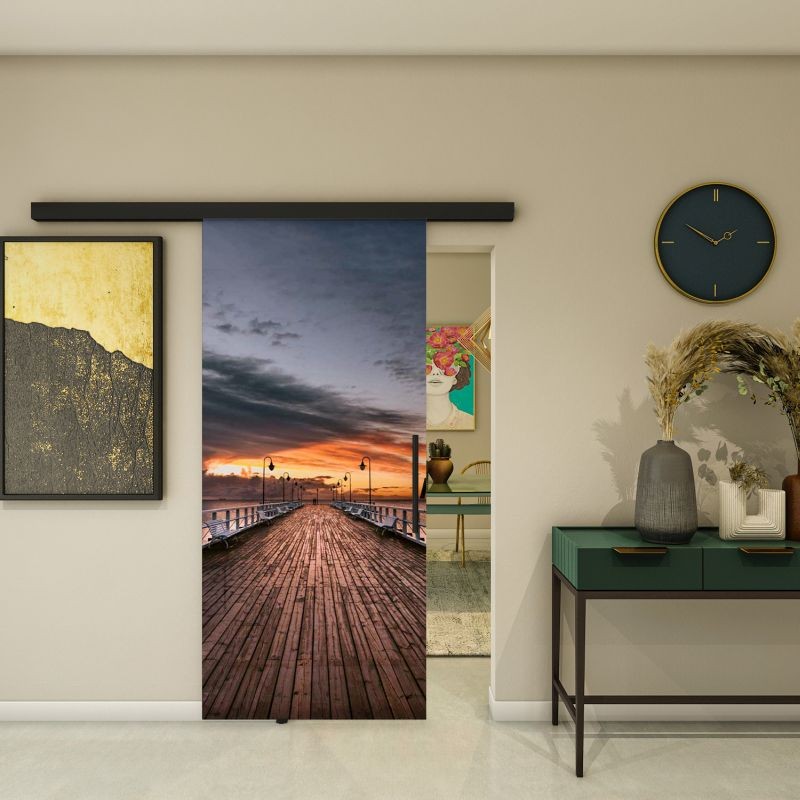 Glasschiebetür BLACK-LINE - Fotoprint Modell 141